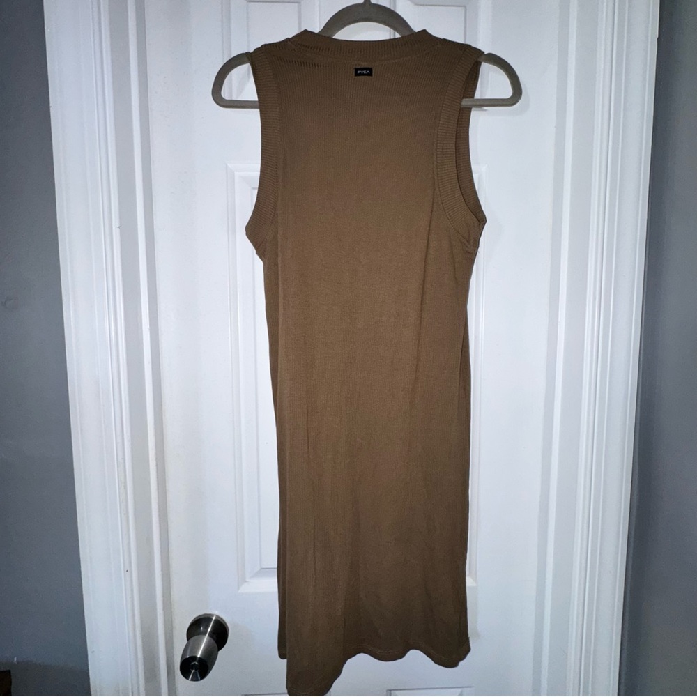 RVCA Lemmon mini dress in vintage green (brown/tan) M - Picture 9 of 12